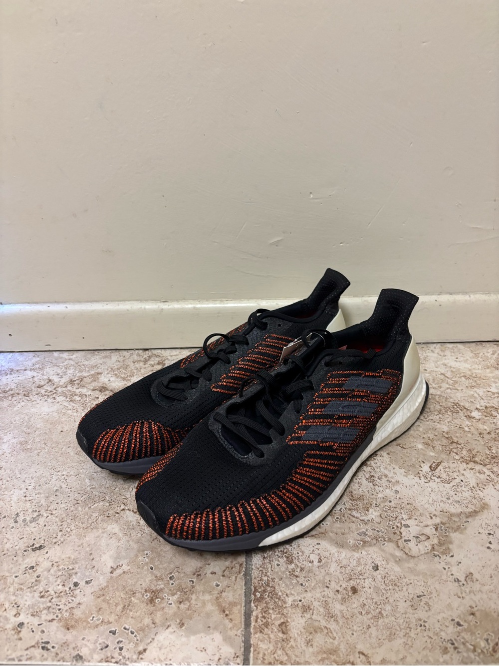 Men’s Adidas Solar Boost ST 19 Shoes- Black/Orange (G28060) Size 12.5
